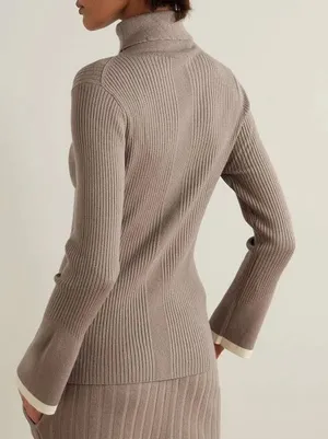 Varley Ravena ribbed-knit turtleneck top thumbnail 3
