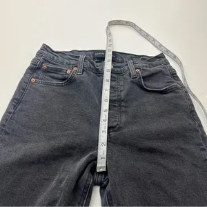 Aritzia Denim Forum Arlo High Rise Straight 28L Womens‎ 26 Waist Faded Black Denim Jean thumbnail 10