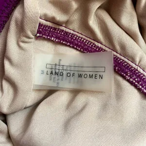 Land of‎ Women One Piece Swimsuit Magenta Purple Lace Up Back Size Medium thumbnail 3