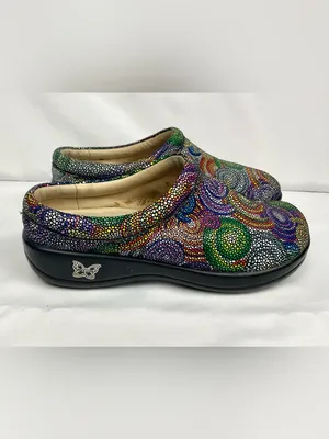 Alegria Kayla Bullseye Mule Clog Sz 38/8 Kay Rainbow Comfort Shoes thumbnail 3