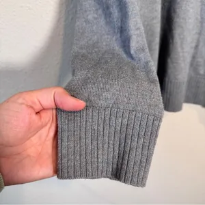 Smartwool Grey Merino Wool Blend V Neck Sweater Womens L Pullover Fall Casual thumbnail 9