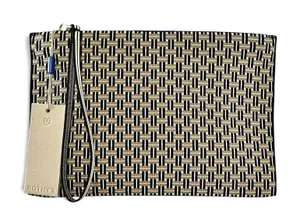 NWT Rothy's The Wristlet Jetset Black Basket Weave Convertible Clutch Handbag thumbnail 1