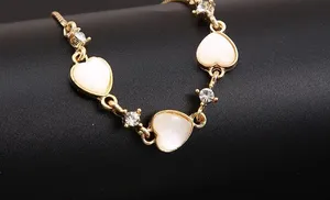 Adjustable Love Heart Charm Bracelet for Women thumbnail 3