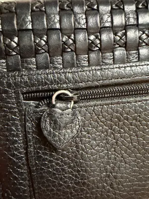 💳💳💳BOGOHO💳💳💳Brighton Black Woven Leather Clutch Wallet with Silver Accent thumbnail 5