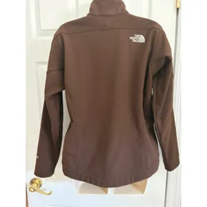 The North Face APEX Womens M Brown Softshell‎ Jacket Fleece Lined Full Zip ANC4 thumbnail 3