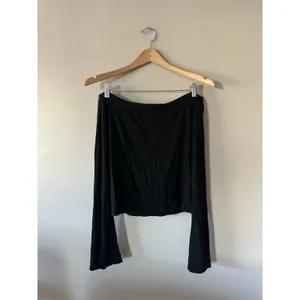 Reformation for Revolve Black Flare Sleeve Off the Shoulder Top Size L thumbnail 2