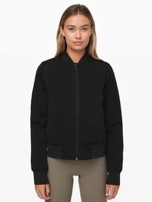 Lululemon Women's Black Non-Stop Bomber *Reversible - Size - 8 thumbnail 2