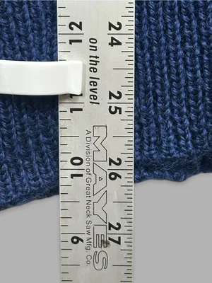 WoolOvers Women’s Small Navy Blue 100% Wool Cable Knit Sweater thumbnail 8