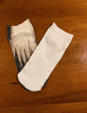 Skeleton Graphic Socks White thumbnail 2
