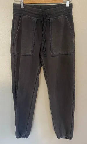 Aerie Sunwashed Distressed Joggers Womens Sz Small Cozy Lounge Pants Gray Black thumbnail 1