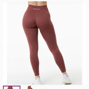 Alphalete Ozone Gingerbread Rust Orange Sculpting Compression Leggings‎ thumbnail 2