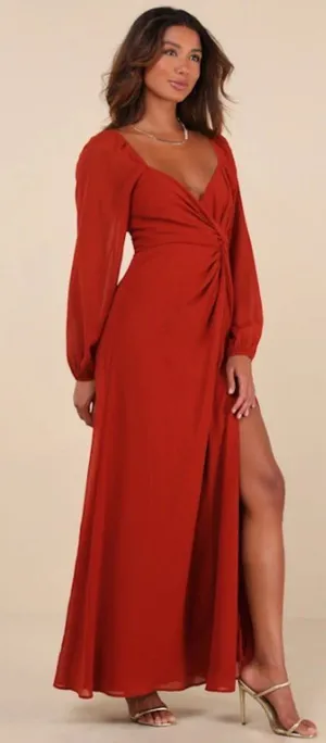 LULU's Elegant Sophisticated Romantic Flowy Bridesmaid Maid of Honor Wedding thumbnail 1
