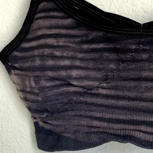 NEW Free People Movement Criss Cross Striped Sports‎ Bra Workout in Black Gray thumbnail 3