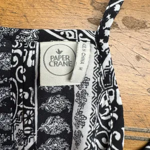 Paper Crane Black & White Printed Sleeveless Tank Top‎ Women's Size Medium thumbnail 4