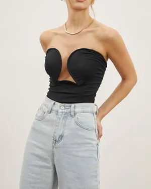 Commense Strapless Wire Bustier Tube Top size XS Black thumbnail 1