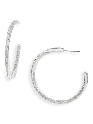 Kendra Scott Ella Pavé Twist Hoop Earrings thumbnail 2