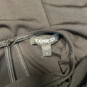 Express Classic Black Jumpsuit with Lace Sleeves thumbnail 6