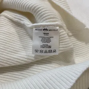 Brandy Melville Ivory Ribbed Cropped Zip Up Hoodie Fitted Y2K thumbnail 8