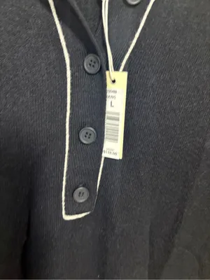 Max studio black polo sweater size large thumbnail 4