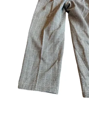 Alanni by Donny Brooke Black Houndstooth Plaid Trousers Wide Size 14 Women's thumbnail 4