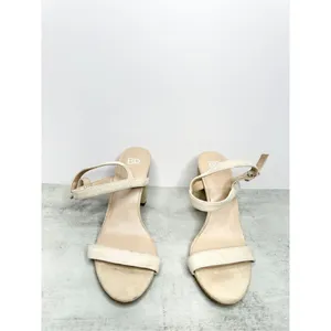 BP Sandals Womens Size‎ 6.5 Light tan Ankle Strap Leather Open Toe Block Heel thumbnail 4