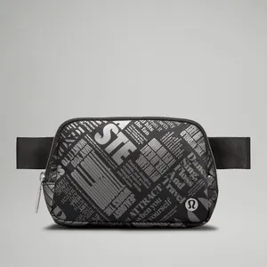 Lululemon Everywhere Belt Bag 1L Manifesto Print Black Silver thumbnail 2