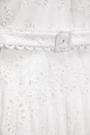 Zara maxi sun dress boho crochet belt lace halter flowy summer vacation thumbnail 17