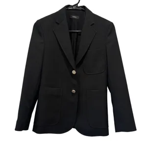 Theory Brightdale B Prospect Blazer Womens 2 Black Two-Button Office‎ Workwear thumbnail 1