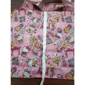 Hello Kitty Chic Kawaii Eco Friendly Trendy Packable Sturdy Reusable Nylon Bag thumbnail 3