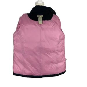 LL Bean Black and Pink Puffer Feather Down Puffer Full Zip Ski Winter Jacket M thumbnail 14