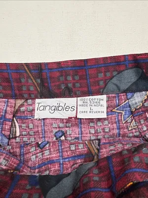 vintage equestrian fox hunting small medium Burgundy Patterned Mid-Length Skirt thumbnail 2