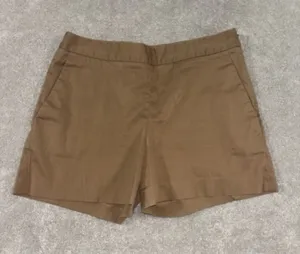 Everlane Khaki High‎ Waist Size 6 Side Zip up Shorts Pockets thumbnail 1