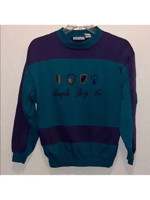 Bugle Boy Co Sweatshirt Medium Embroidery Pullover unisex thumbnail 2