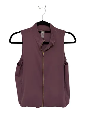 RHONE Revive Rib Zip Tank in Deep Mauve - Size M thumbnail 3