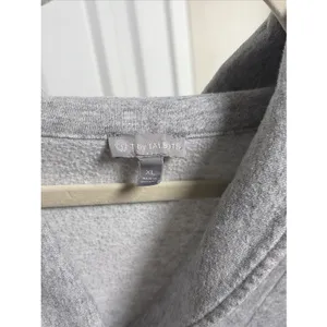 T by Talbots Neck‎ Pullover Melange Shawl Collar Size XL Gray Athleisure Relaxed thumbnail 5