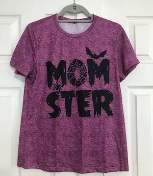 Momster‎ Halloween shirt sleeve tee shirt women’s size small. NWOT. thumbnail 1