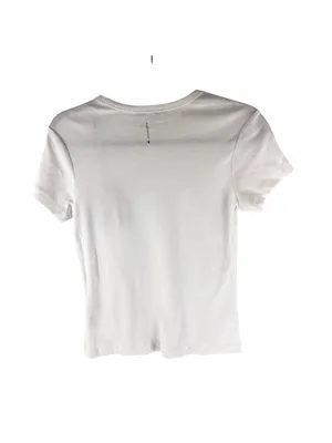All Saints Womens Stevie Tee Shirt Short Sleeve Optic White M thumbnail 3
