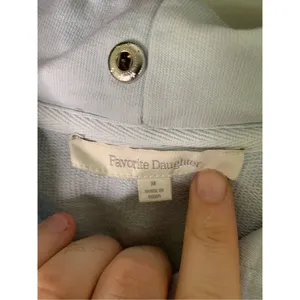 Favorite Daughter Hoodie Sweatshirt 100% cotton light blue women's size medium thumbnail 4