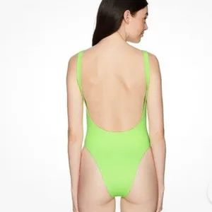 Body Glove 80’s Throwback Neon Green One Piece Swimsuit size M thumbnail 3