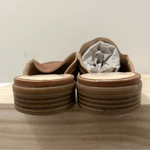 Nine West Juanita Brown Leather Braided Slip On Flat Mules‎ 10 thumbnail 5