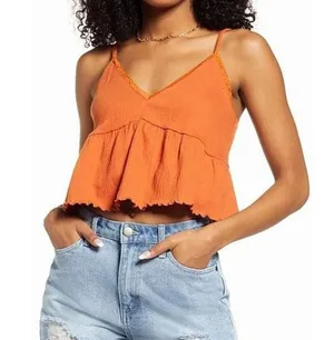 BP Rust Babydoll Cami Top thumbnail 1