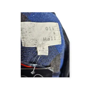 NWT Oli & Hali Oversized Plaid Hooded Button Down Shacket S Blue Gray Shirt Jack thumbnail 3