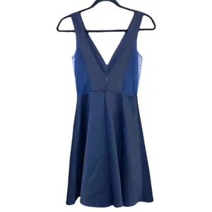 Harper & Lemon Navy Blue Fit & Flare Dress XS Sleeveless‎ V Neck Skater thumbnail 2