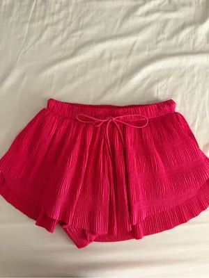 Free people movement shirr enough pink pleated shorts Xs thumbnail 2