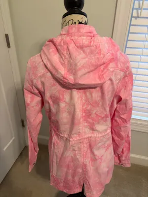 Charles River Apparel Pink Tie Dye Jacket thumbnail 3