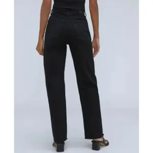 NWT Everlane Sz 24 The Way High Straight Jean‎ in Coal Black Organic Cotton thumbnail 12