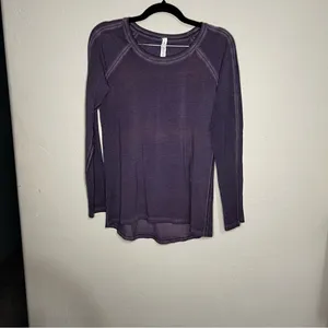 lululemon athletica Washed‎ Purple Burnout Long Sleeve Athleisure Top thumbnail 4