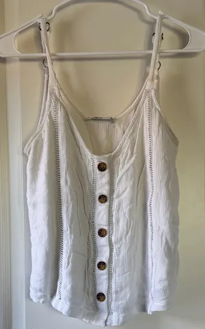 Hollister Ivory Button-Up Camisole / A59 thumbnail 1