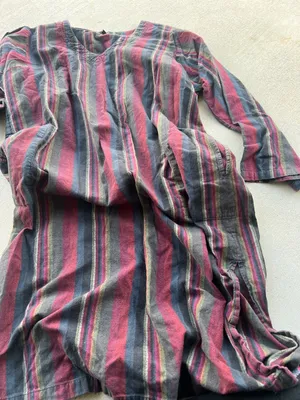 Vintage J.Peterman Striped V‎ Neck Maxi Dress Red Size L thumbnail 6