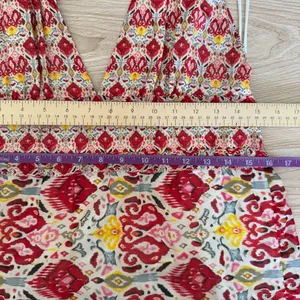 Alice + Olivia 10 Karolina Maxi Dress Braided Strap Tiered Ruffle Ikat Print‎ thumbnail 13